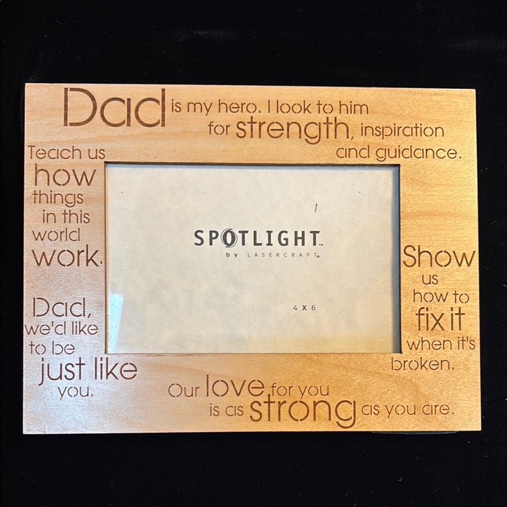 Lasercraft Wood Spotlight Dad Picture Frame